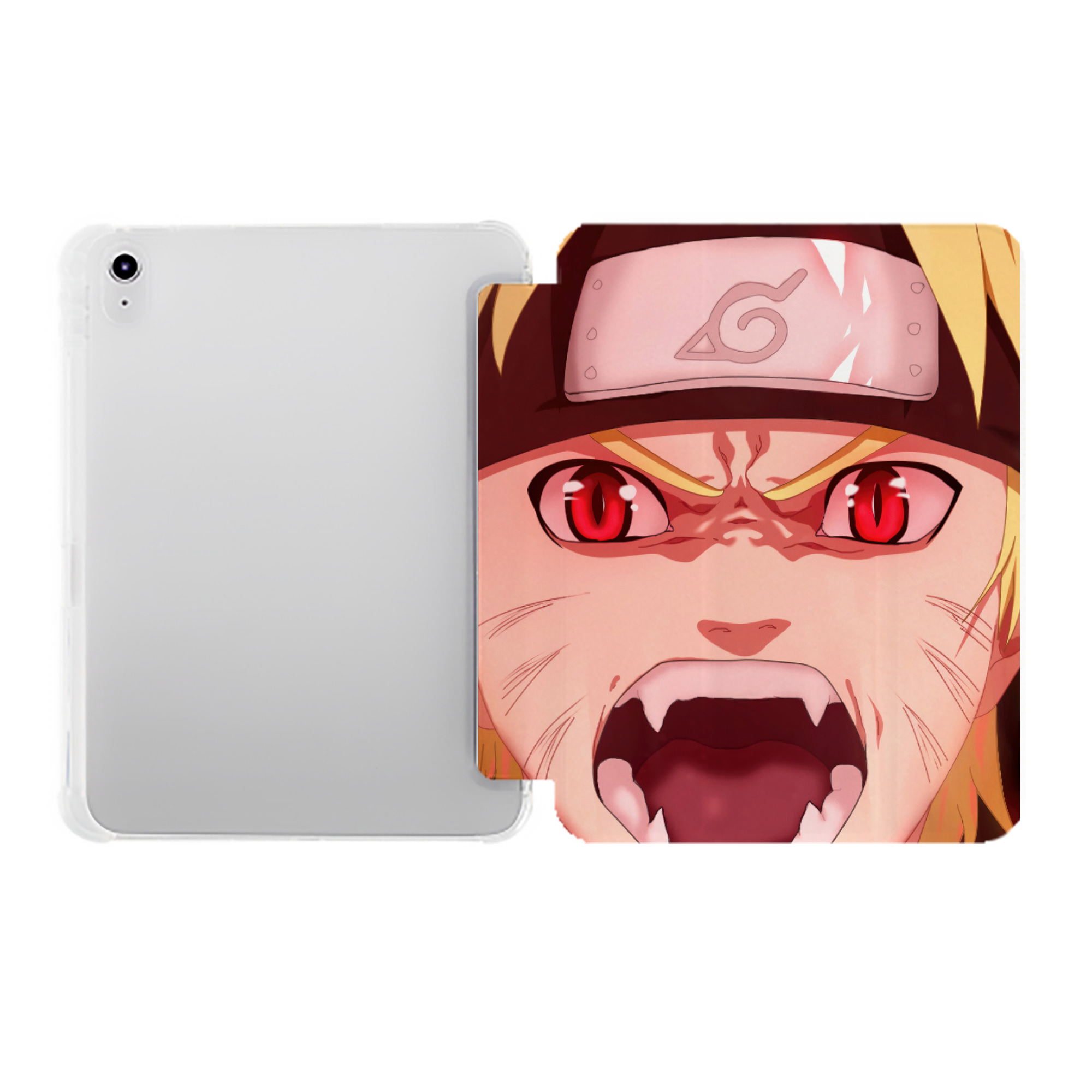 （画像用） NARUTO -ナルト- NARUTO -ナルト- 疾風伝 IPad ケース ペン収納付き 三つ折りスタンド PUレザー×シリコン 対応機種9.5/10.5/10.9インチ
